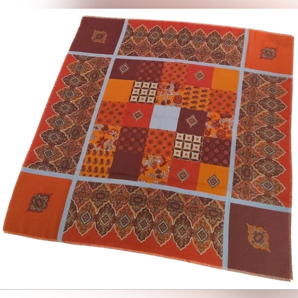 Vintage Colorful Patchwork  Square Scarf - Picture 16 of 16